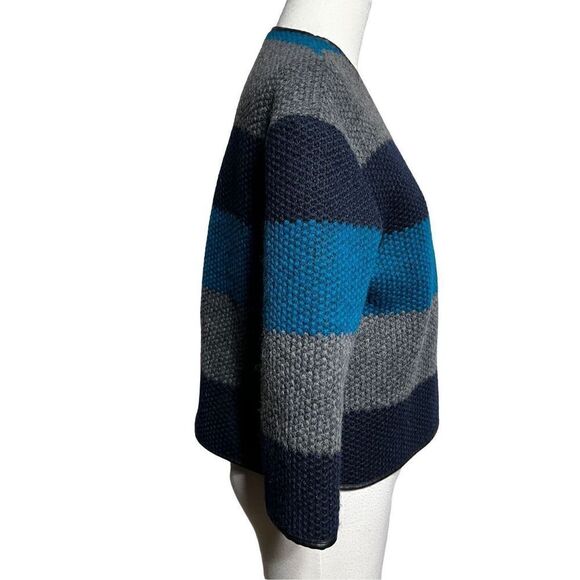 Bailey 44 Cropped Stripe Asymmetrical Wool Jacket Size Medium Style #402-5650 - Picture 3 of 6